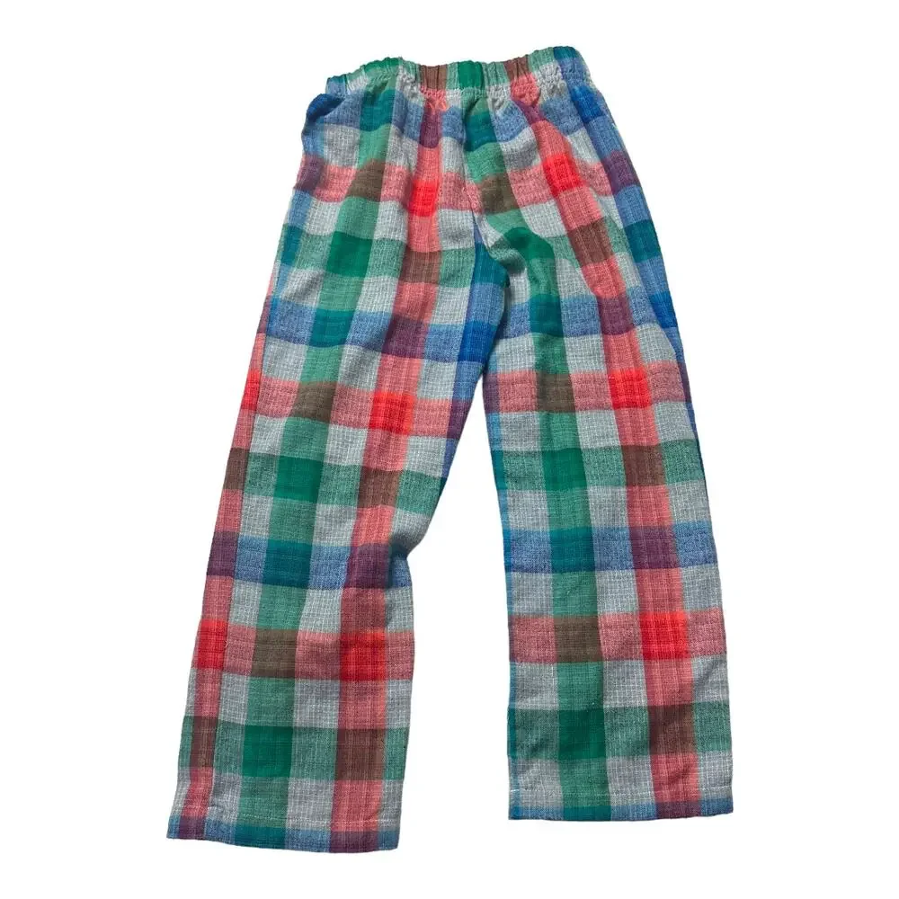 Gymboree Plaid Lightweight Flannel PJs Pajama Set Boys S 5 6 Holiday Christmas